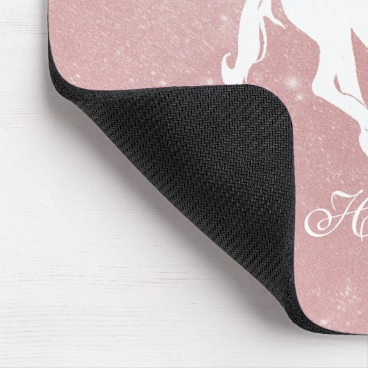 ピンクユニコーンパーソナライズされたマウスパッド マウスパッド (コーナー)