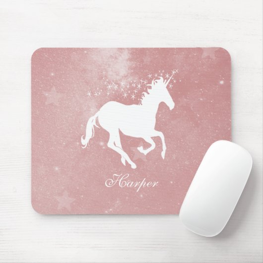 ピンクユニコーンパーソナライズされたマウスパッド マウスパッド (マウス)
