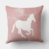 ピンクユニコーンパーソナライズされた装飾用クッション クッション (裏面)
