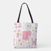 ピンクユニコーンパーティーパタモノグラムのーン女の子 トートバッグ (裏面)