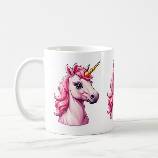 ピンクユニコーンファンタジー コーヒーマグカップ (左)