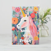ピンクユニコーンブルーミングフラワーズ 招待状 (スタンド正面)