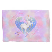 ピンクユニコーンプリンセススウィートドリームズ 枕カバー (正面)