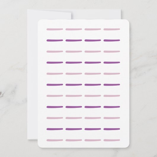 ピンクユニコーンベビーガールシャワー招待状カード 招待状 (裏面)