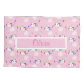 ピンクユニコーンベビー名 枕カバー (裏面)