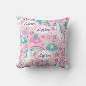 ピンクユニコーンベビー枕 クッション (正面)