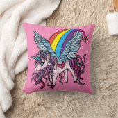 ピンクユニコーンペガサス クッション (ブランケット)