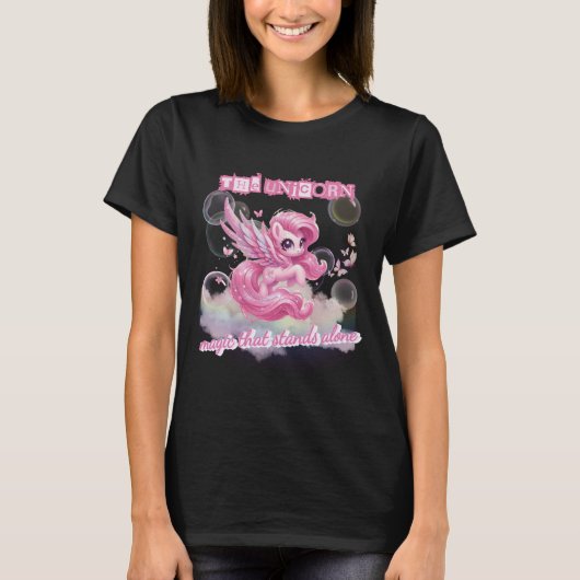 ピンクユニコーンマジック ✨ Tシャツ (正面)