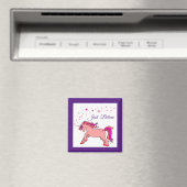 ピンクユニコーン四角マグネット マグネット (インサイチュ (食洗機))