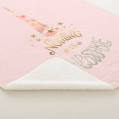 ピンクユニコーン感動的引用文 シェルパブランケット (3/4)