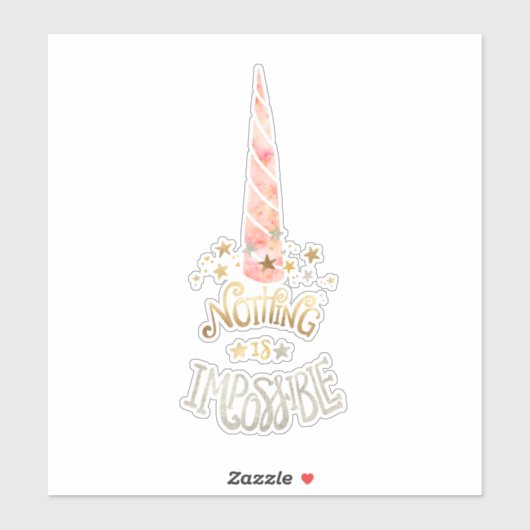 ピンクユニコーン感動的引用文 シール (シート)