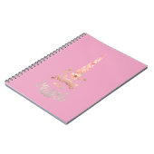 ピンクユニコーン感動的引用文 ノートブック (左側)
