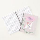 ピンクユニコーン手書き練習 ノートブック (内部)