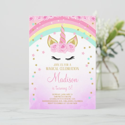 ピンクユニコーン招待状とゴールデンスターズ 招待状 (スタンド正面)