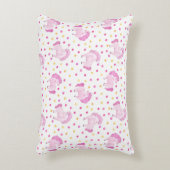 ピンクユニコーン水玉模様マジカルかわいらし童話 アクセントクッション (正面(垂直))