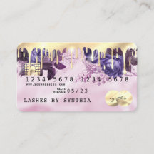 ピンクユニコーン滴下クレジットカード金ゴールドフローラ