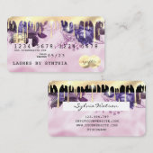 ピンクユニコーン滴下クレジットカード金ゴールドフローラ 名刺 (正面/裏面)