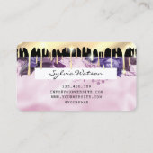 ピンクユニコーン滴下クレジットカード金ゴールドフローラ 名刺 (裏面)