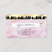 ピンクユニコーン滴下クレジットカード金ゴールド 名刺 (裏面)