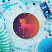 ピンクユニコーン紙プレート ペーパープレート (パーティー)