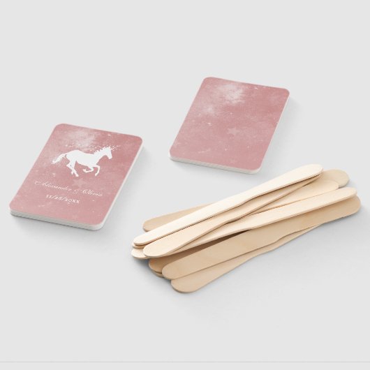 ピンクユニコーン結婚式の引き出物ハンドファン ハンドファン (組立なし)