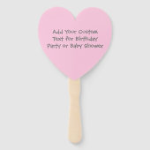 ピンクユニコーン誕生日パーティーテンプレート ハンドファン (裏面)