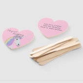 ピンクユニコーン誕生日パーティーテンプレート ハンドファン (組立なし)