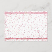 ピンクユニコーン赤ちゃんシャワーサンキューカード エンクロージャーカード (裏面)