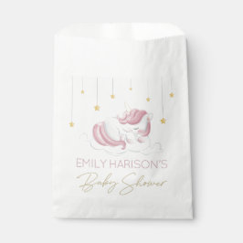 ピンクユニコーン金ゴールドスターベビーシャワー フェイバーバッグ