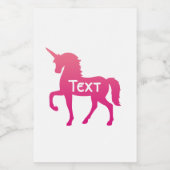 ピンクユニコーン食品・飲料ラベルセット フードラベル (シングルラベル)