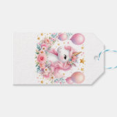 ピンクユニコーン ギフトタグ (正面(横))