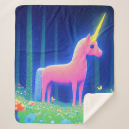 ピンクユニコーン シェルパブランケット