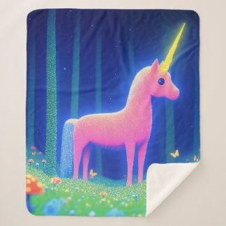 ピンクユニコーン シェルパブランケット