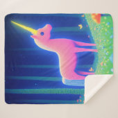 ピンクユニコーン シェルパブランケット (正面(横))