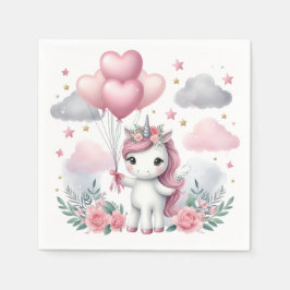 ピンクユニコーン スタンダードカクテルナプキン