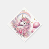 ピンクユニコーン スタンダードカクテルナプキン (角)
