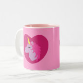 ピンクユニコーン ツートーンマグカップ (正面左)
