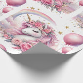 ピンクユニコーン ラッピングペーパー (角)
