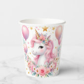ピンクユニコーン 紙コップ (裏面)