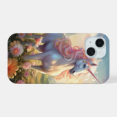 ピンクユニコーン iPhone 15ケース (裏面横)