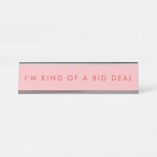 ピンクユニークのノベルティおもしろいデスク名プレート デスクネームプレート (正面)