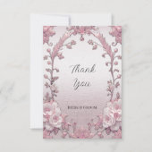 ピンクユニークのフローラサンキューカード サンキューカード (正面)