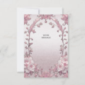 ピンクユニークのフローラサンキューカード サンキューカード (裏面)