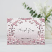 ピンクユニークのフローラサンキューカード サンキューカード (スタンド正面)