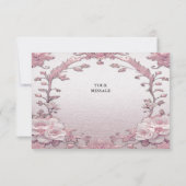 ピンクユニークのフローラサンキューカード サンキューカード (裏面)