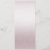 ピンクユニークのフローラ結婚のメニュー メニュー (裏面)