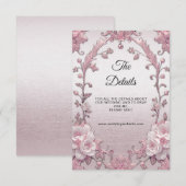 ピンクユニークのフローラ詳細エンクロージャカード エンクロージャーカード (正面/裏面)