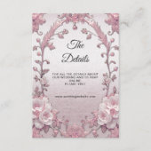 ピンクユニークのフローラ詳細エンクロージャカード エンクロージャーカード (正面)