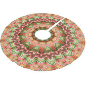 ピンクユニークの緑のクリスマスツリースカート ブラッシュドポリエステルツリースカート (アングル)