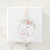 ピンクユニークの花開花バラ金ゴールドクロスバプテスマ フェイバータグ (インサイチュ)